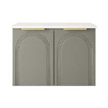 Arco 750mm Wall Hung Single Vanity with Solid Surface Countertop